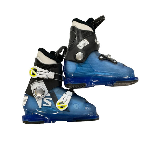 Vist Large View of Product Image Which is Used Salomon JR SKI BOOTS Boys DH Ski Boot Royal Blue 200 MP - Y13.5