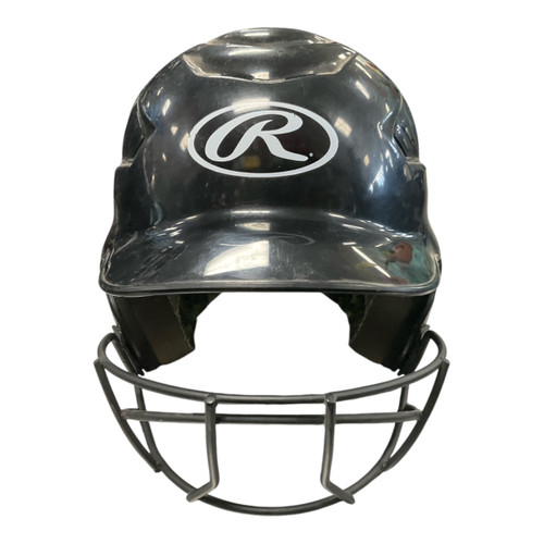Vist Large View of Product Image Which is Used Rawlings RCFH Batting Helmet w/Mask Black One Size