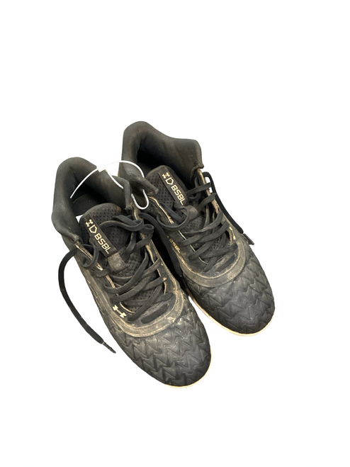 Vist Large View of Product Image Which is Used Under Armour BSBL BB/SB Cleats Black Senior 7