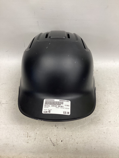 Vist Large View of Product Image Which is Used Adidas JUNIOR HELMET Batting Helmet No Mask Black MD
