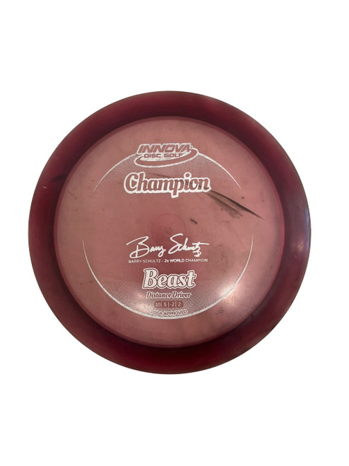 Vist Large View of Product Image Which is Used Innova Champion Beast 176g Disc Golf Driver Maroon 