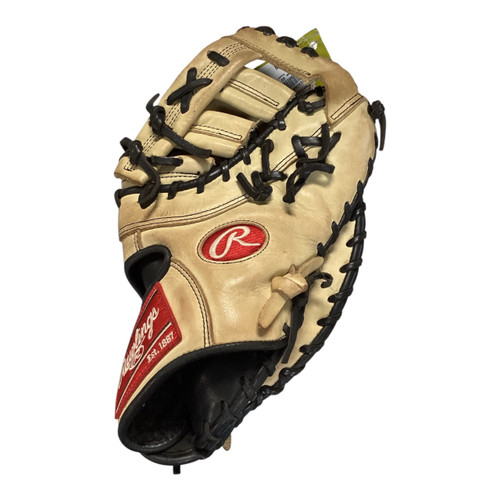 Vist Large View of Product Image Which is Used Rawlings GG ELITE 13 BLONDE BB/SB First Base RH Throw Tan 13"