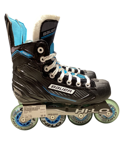 Vist Large View of Product Image Which is Used Bauer RSX Junior Roller Quad Skates Black Junior 03