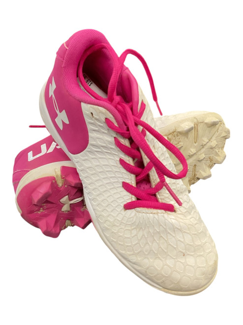 Vist Large View of Product Image Which is Used Under Armour BASEBALL CLEAT BB/SB Cleats Pink Junior 02