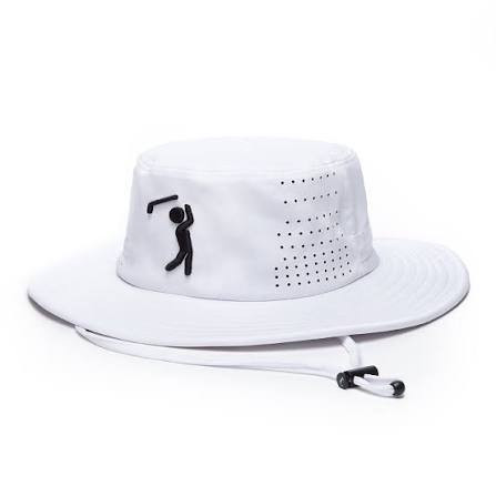 Vist Large View of Product Image Which is NEW BOGEY BROS GOLF BOGEYMAN LOGO WHITE BUCKET GOLF HAT