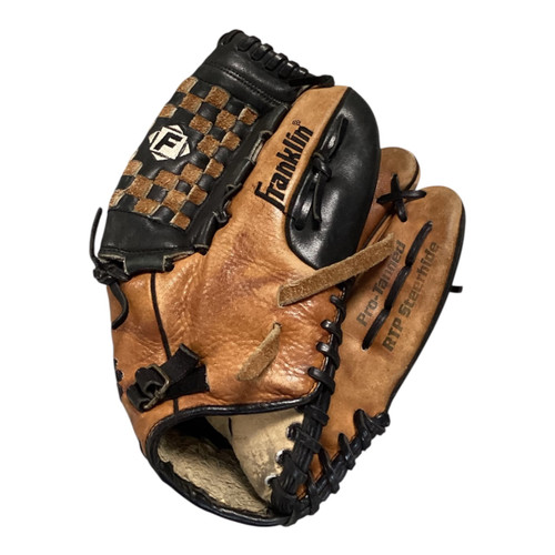 Vist Large View of Product Image Which is Used Franklin RTP 12.5 BROWN BB/SB Glove RH Throw Brown 12 1/2"