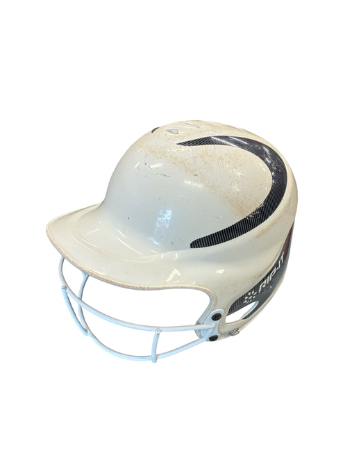 Vist Large View of Product Image Which is Used RIP-IT HELMET W/MASK Batting Helmet w/Mask White M/L