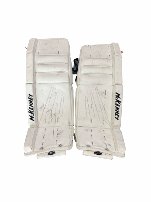 Vist Large View of Product Image Which is Used MCKENNY Goalie Leg Pads Senior White 31"