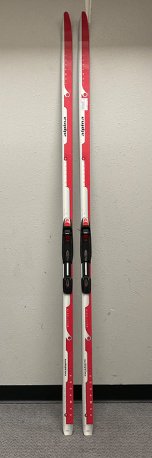 Vist Large View of Product Image Which is Used Alpina TEMPEST Mens XC Ski/Binding Cardinal And White 198 cm