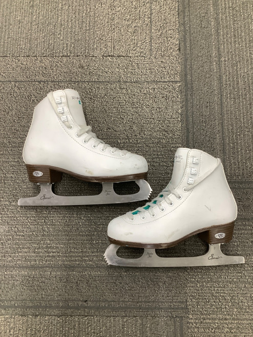 Vist Large View of Product Image Which is Used Riedell OPAL Girls Figure Skate White Junior 02