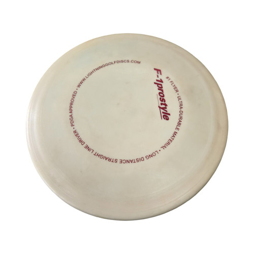 Vist Large View of Product Image Which is Used LIGHTNING F-1PROSTYLE DRIVER Disc Golf Driver White