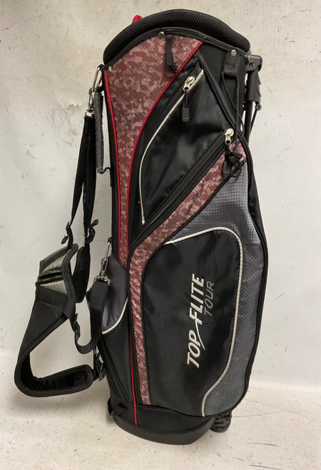 Vist Large View of Product Image Which is Used Top Flite TOUR Mens Stand Bag Black And Red