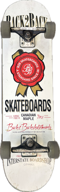 Vist Large View of Product Image Which is Used CANADIAN MAPLE Complete Skateboard White 8"