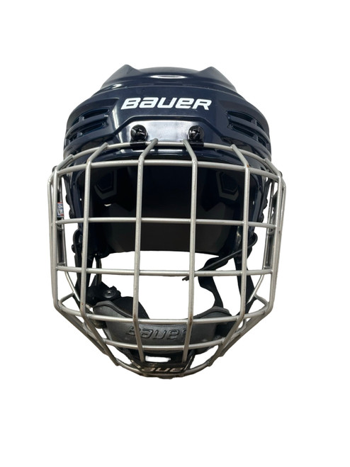 Vist Large View of Product Image Which is Used Bauer IMS 5.0 Helmet Cage Combo Navy Blue MD