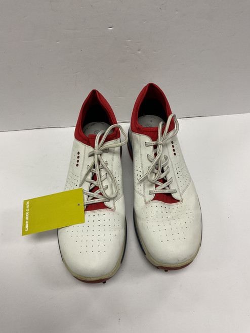 Vist Large View of Product Image Which is Used Ecco Mens Golf Shoes White/Red/Navy Senior 11