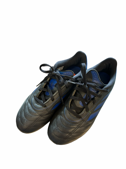 Vist Large View of Product Image Which is Used Adidas Soccer Cleats Royal Blue Junior 02.5