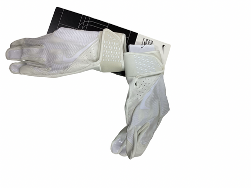 Vist Large View of Product Image Which is Used Nike ALPHA BB/SB Batting Gloves White SM