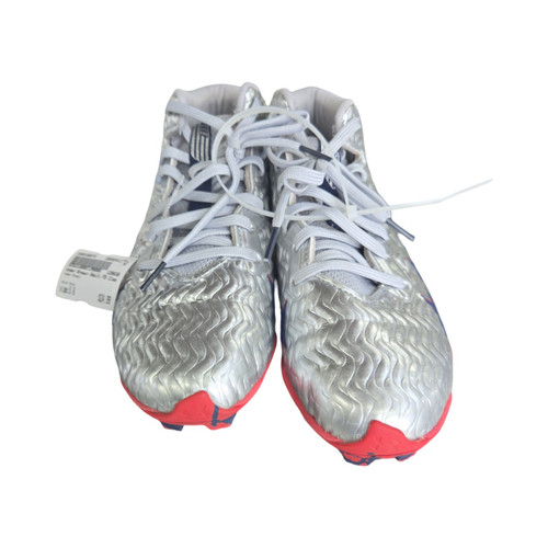 Vist Large View of Product Image Which is Used Under Armour Adult FB Cleats Grey Senior 6