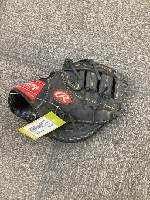 Vist Large View of Product Image Which is Used Rawlings RENEGADE BB/SB First Base RH Throw Black 11 1/2"