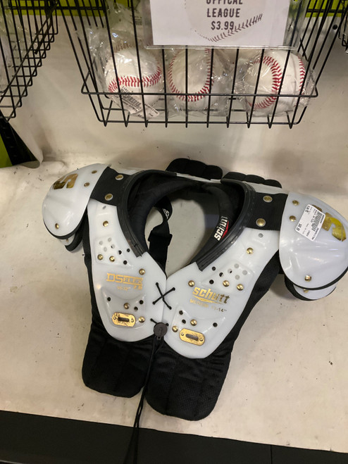 Vist Large View of Product Image Which is Used Schutt DS FLEX FB Shoulder Pads White MD