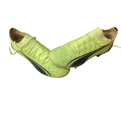 Vist Large View of Product Image Which is Used Puma Soccer Cleats Yellow Senior 8.5