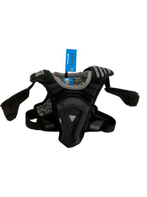 Vist Large View of Product Image Which is Used True CADET Lacrosse Shoulder Pads Black SM