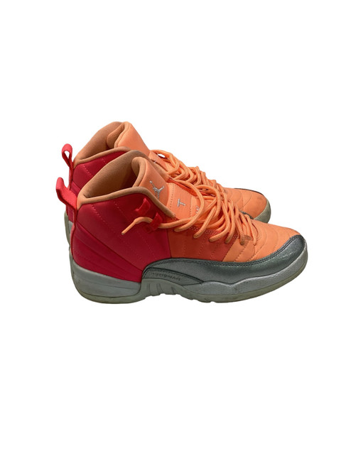 Vist Large View of Product Image Which is Used Nike AIR JORDAN 12 Basketball Shoes Y Orange Junior 05.5
