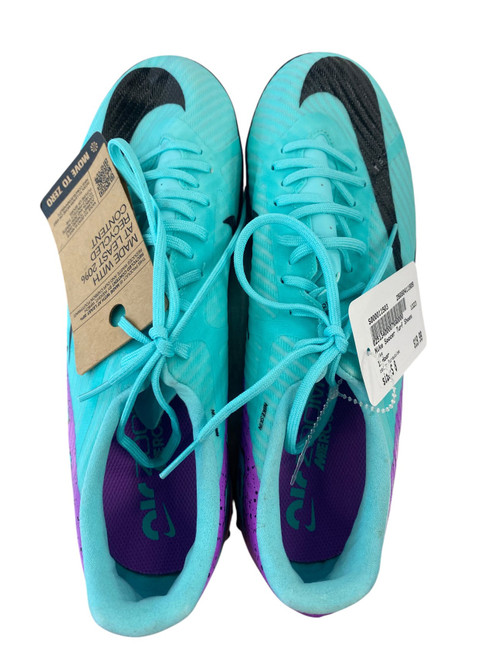 Vist Large View of Product Image Which is Used Nike Soccer Turf Shoes Turquoise Senior 8