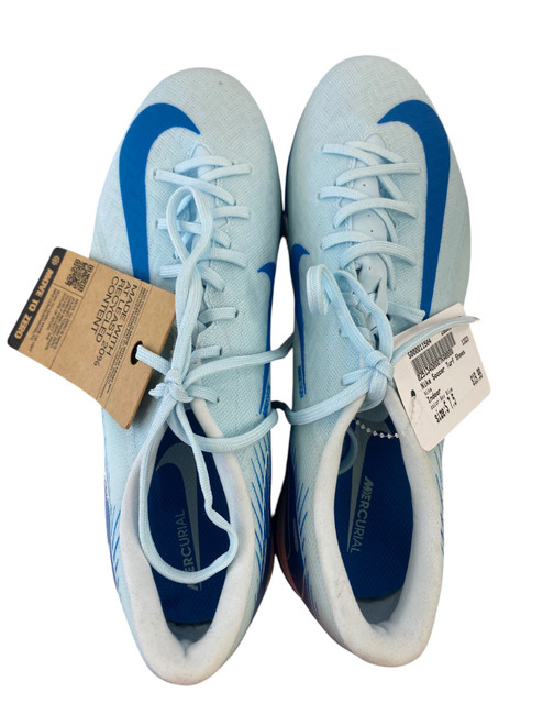Vist Large View of Product Image Which is Used Nike Soccer Turf Shoes Sky Blue Senior 7.5