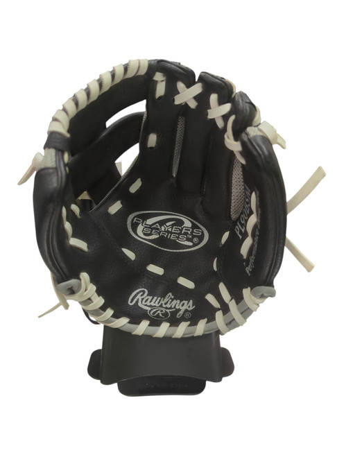 Vist Large View of Product Image Which is Used Rawlings PL90BSM BB/SB Glove RH Throw Black 9"