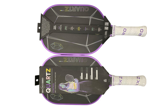 Vist Large View of Product Image Which is Used SIX ZERO QUARTZ PICKLEBALL PADDLE Pickleball Racquet Black