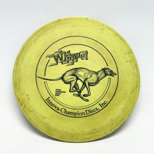 Vist Large View of Product Image Which is Used Innova CHAMPION WHIPPET Disc Golf Mid Range Yellow 174g