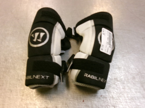 Vist Large View of Product Image Which is Used Warrior RABIL NEXT Lacrosse Arm Pads/Guards Black SM