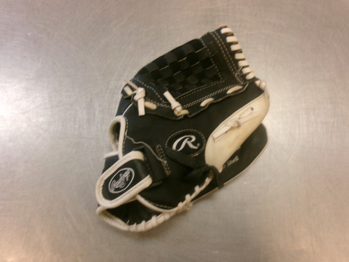Vist Large View of Product Image Which is Used Rawlings HIGHTLIGHT BB/SB Glove RH Throw Black 12 1/2"