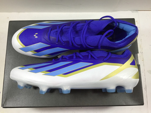 Vist Large View of Product Image Which is NEW Adidas X Crazyfast Elite Messi Soccer Cleats Royal Blue And White Senior 11