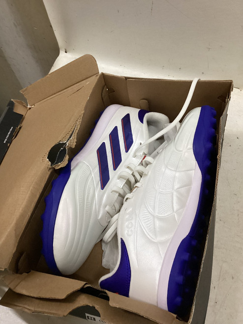 Vist Large View of Product Image Which is Used Adidas Soccer Turf Shoes Royal Blue And Chrome Senior 8.5