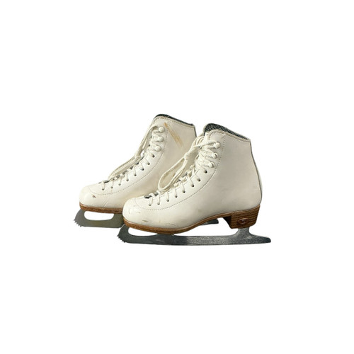 Vist Large View of Product Image Which is Used Riedell Girls Figure Skate White Junior 01.5