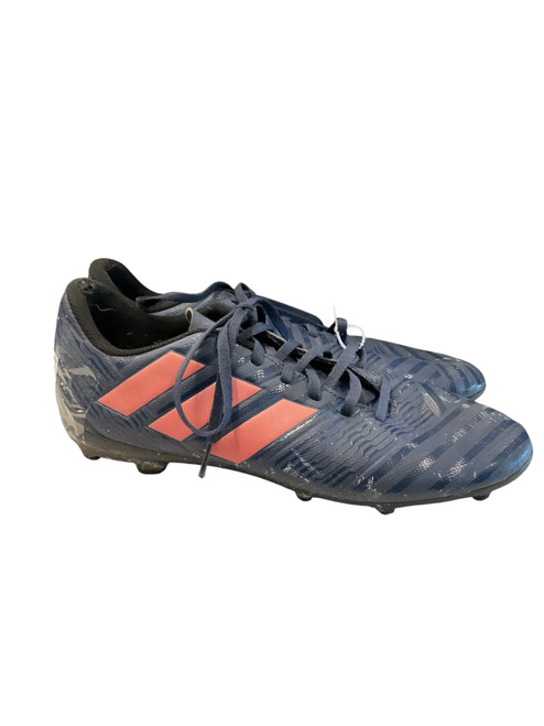 Vist Large View of Product Image Which is Used Adidas NEMESIS Soccer Cleats Neon Pink And Navy Blue Senior 10