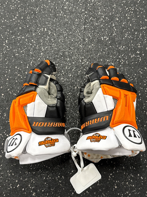 Vist Large View of Product Image Which is Used Warrior BURN XP Lacrosse Gloves Mens Orange MD
