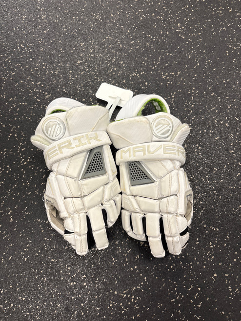 Vist Large View of Product Image Which is Used Maverik M5 GLOVES Lacrosse Gloves Mens White 10"