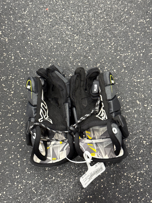 Vist Large View of Product Image Which is Used STX STALLION 200 Lacrosse Gloves Mens Black SM