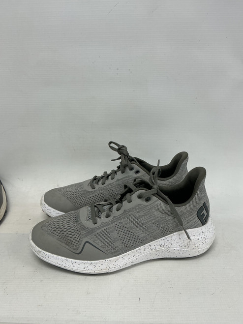 Vist Large View of Product Image Which is Used Foot Joy Flex Mens Golf Shoes Grey Senior 7