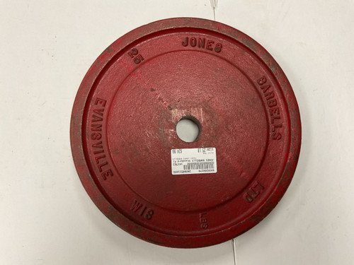 Vist Large View of Product Image Which is Used JONES BARBELLS Standard Plate (Each) Red 25 lb