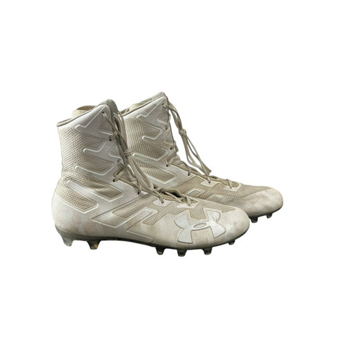 Vist Large View of Product Image Which is Used Under Armour LAX Cleats Mens White Senior 12