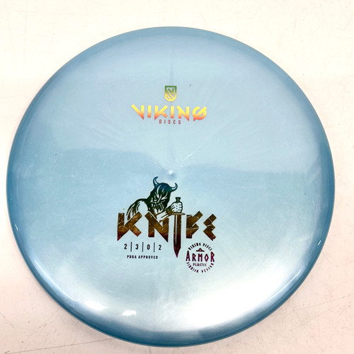 Vist Large View of Product Image Which is Used VIKING DISCS KNIFE Disc Golf Putter Teal 176g