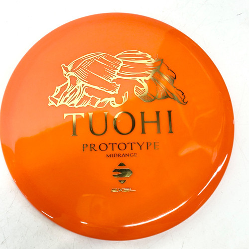 Vist Large View of Product Image Which is Used EXEL TUOHI PROTOTYPE Disc Golf Mid Range Orange 170g