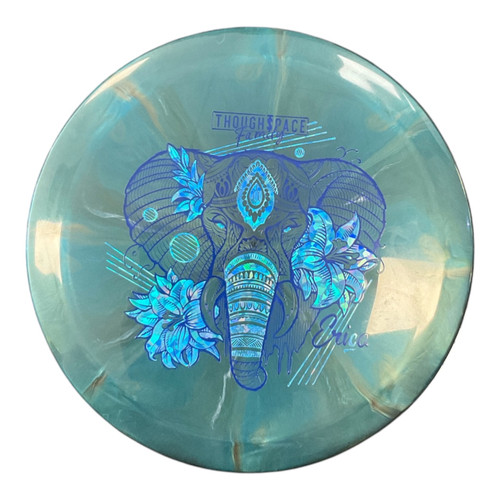 Vist Large View of Product Image Which is Used Thought Space Athletics ETHEREAL OMEN Disc Golf Driver Navy Blue 175g