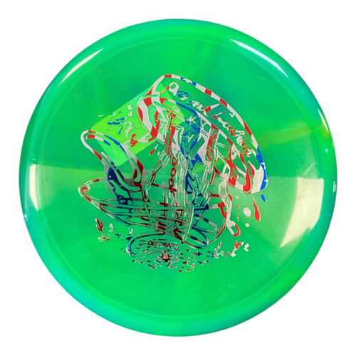 Vist Large View of Product Image Which is Used Discraft Z SWIRL BUZZZ Disc Golf Mid Range Green 177g