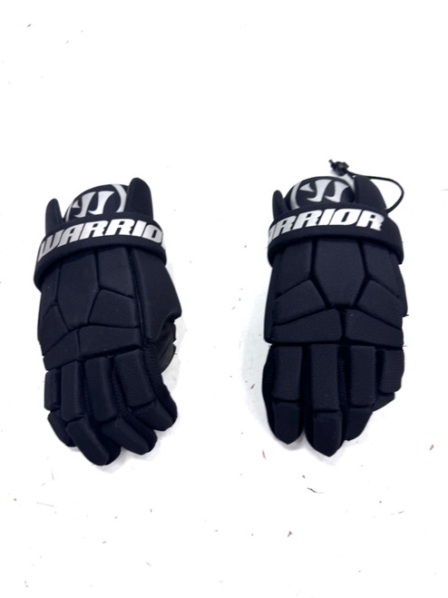 Vist Large View of Product Image Which is Used Warrior BURN NEXT Lacrosse Gloves Junior Black LG