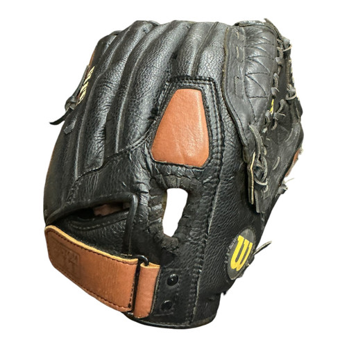 Vist Large View of Product Image Which is Used Wilson ELITE Glove RH Throw Black 14"